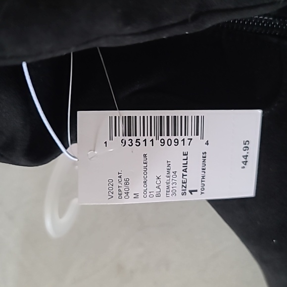 Black boot. Childrens Place. Size 1 youth. 16 in tall. Zipper and back details. - Picture 2 of 4